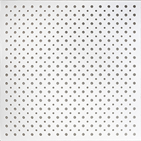 تایل گچی آکوستیک پانچ دایره ای بدون روکش با فلیس سفید (۳۶-۱۲-۸)