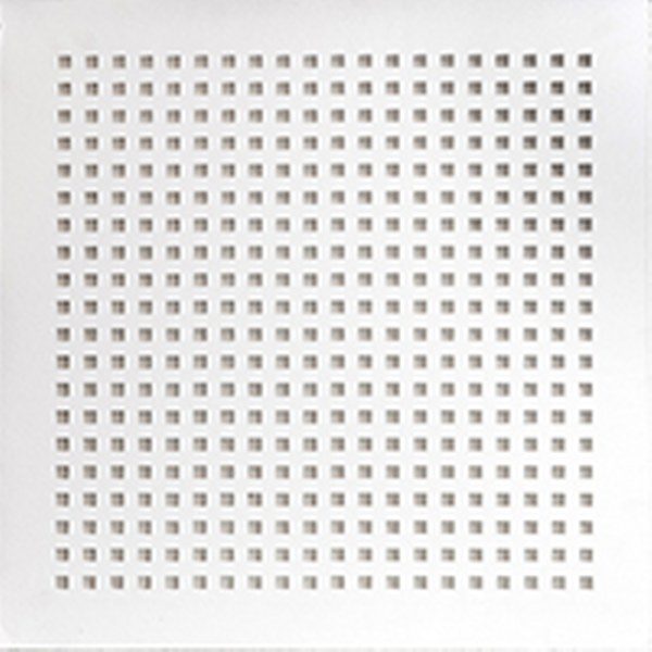 تایل گچی آکوستیک پانچ مربع روکش PVC با فلیس سفید (۲۵-۱۲)