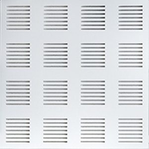 تایل گچی آکوستیک پانچ خطی روکش PVC با فلیس سفید (۹۶-۶)